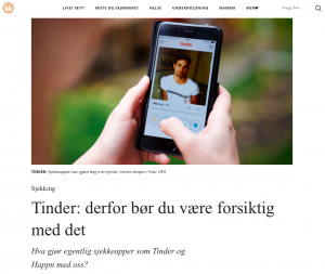 Sjekking på Tinder